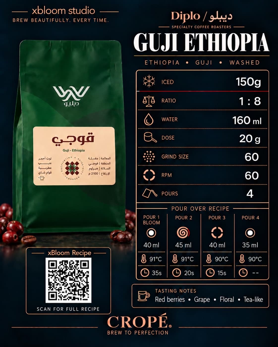 Guji Ethiopia coffee bag