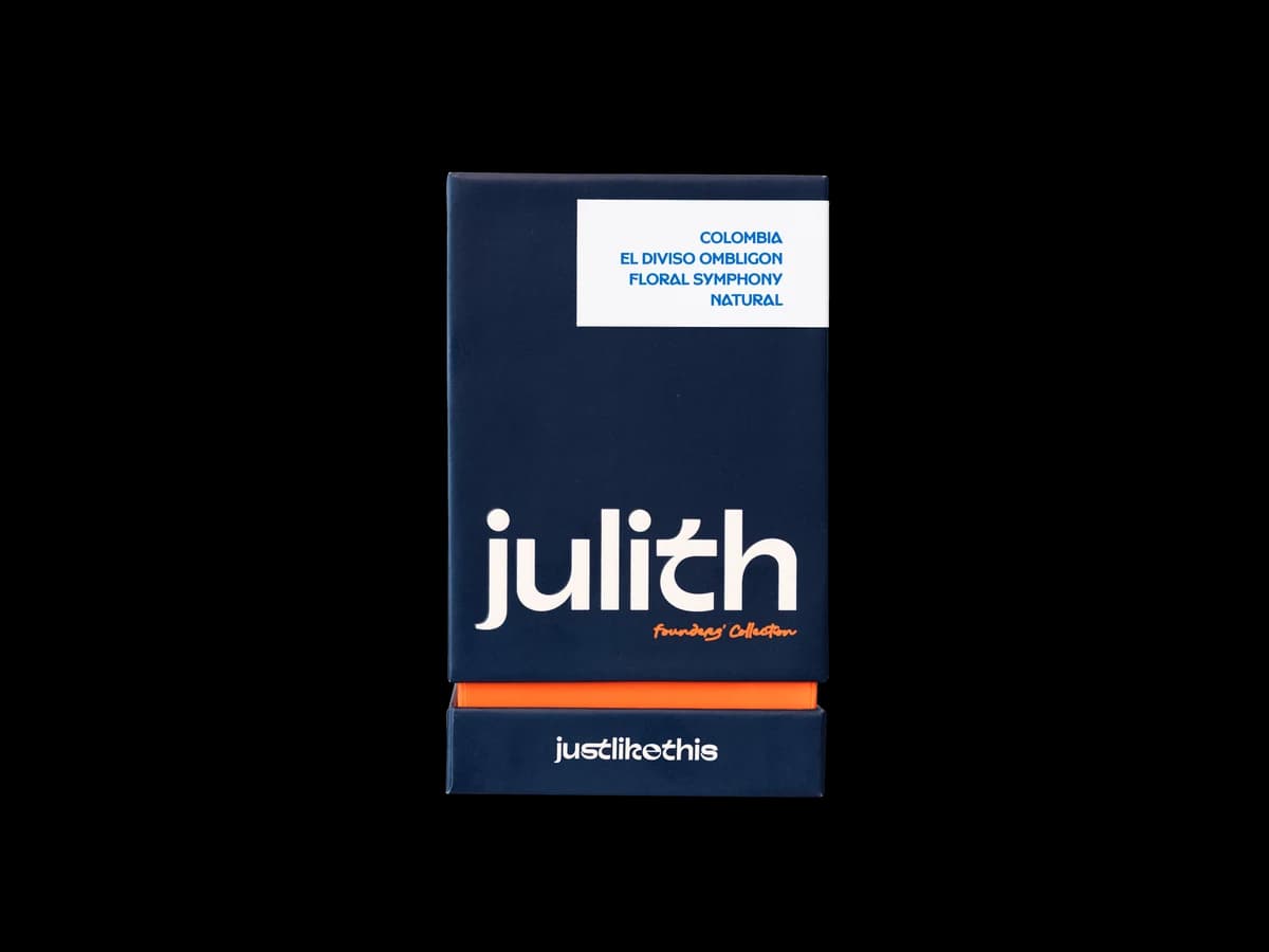 Julith Coffee & Roastery Colombia El Diviso Ombligon Floral Symphony bag illustration